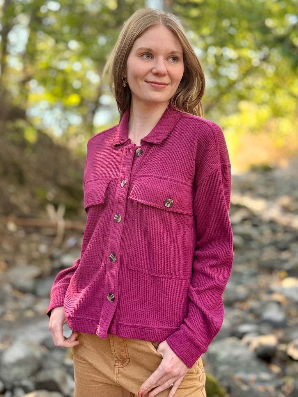 Plum Wine Crop Shacket