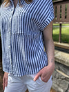 Linda Striped Button Up