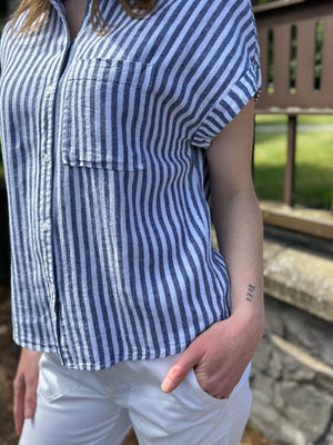 Linda Striped Button Up