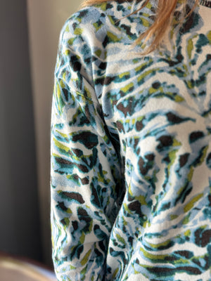 Tribal Soft Yarn 3/4 Sleeve Sweater