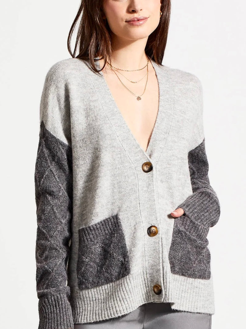 Color Drop Shoulder Cardigan