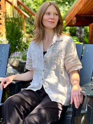 Coconut Linen Top
