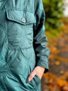 Tribal Teal Quilted Jacket