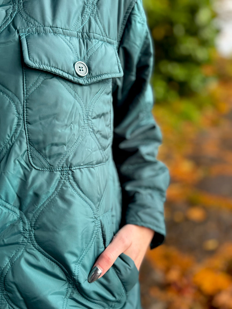 Tribal Teal Quilted Jacket