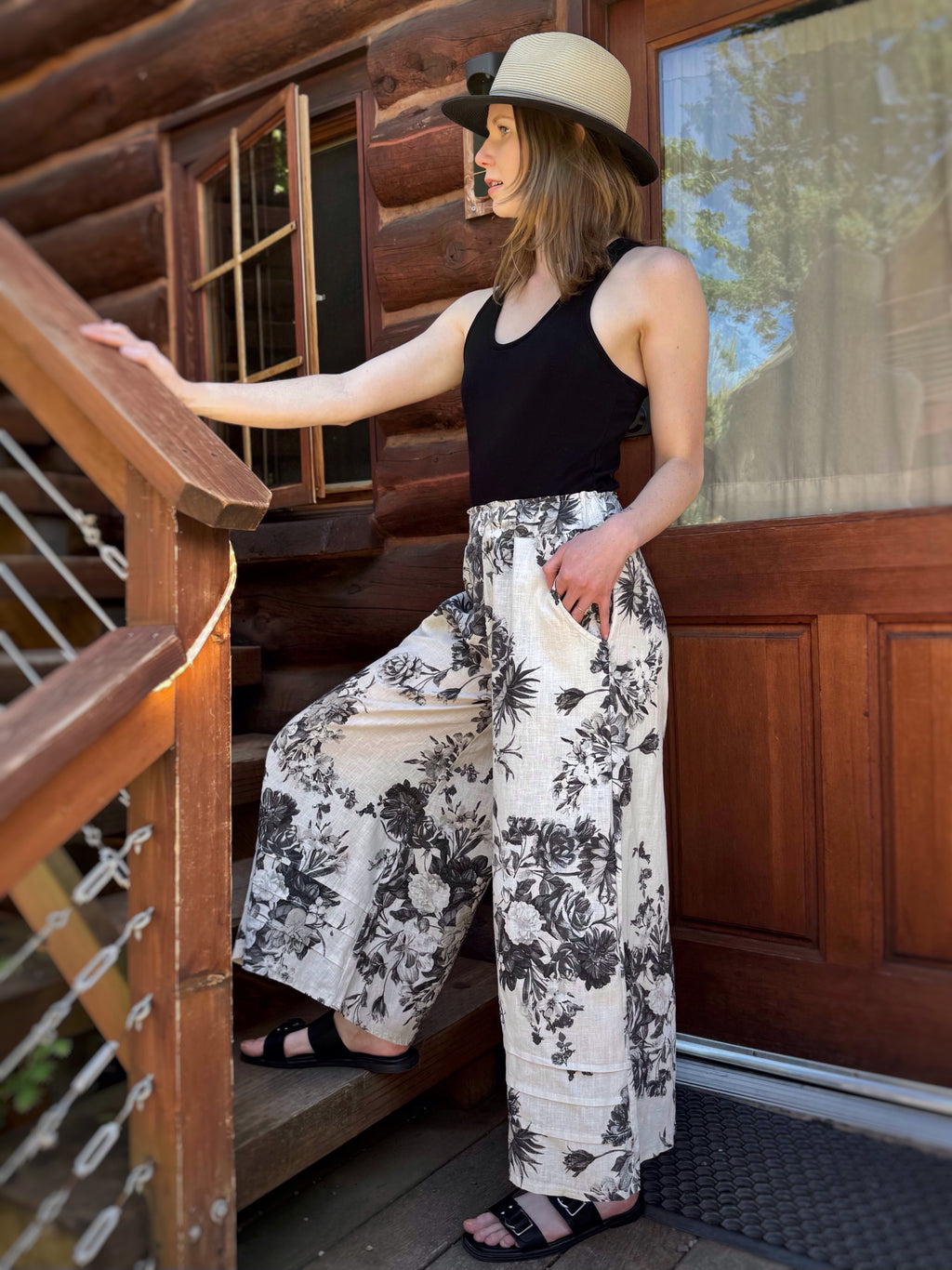 Coconut Blooms Wide Leg Pant