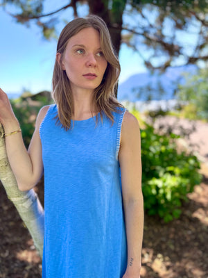 Rae Tank Dress with Stitching