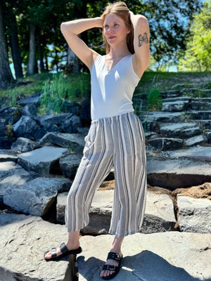 Stripe Crop Pant