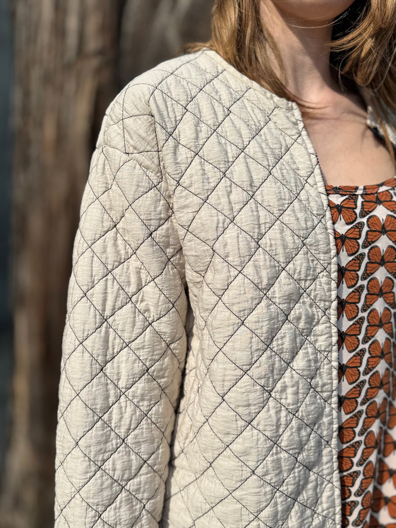 Cut Loose Quilted Parachute Bomber Jacket