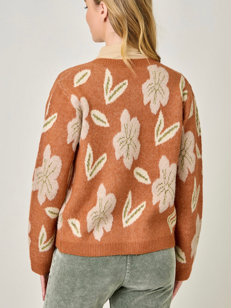 Floral Sweater Cardigan