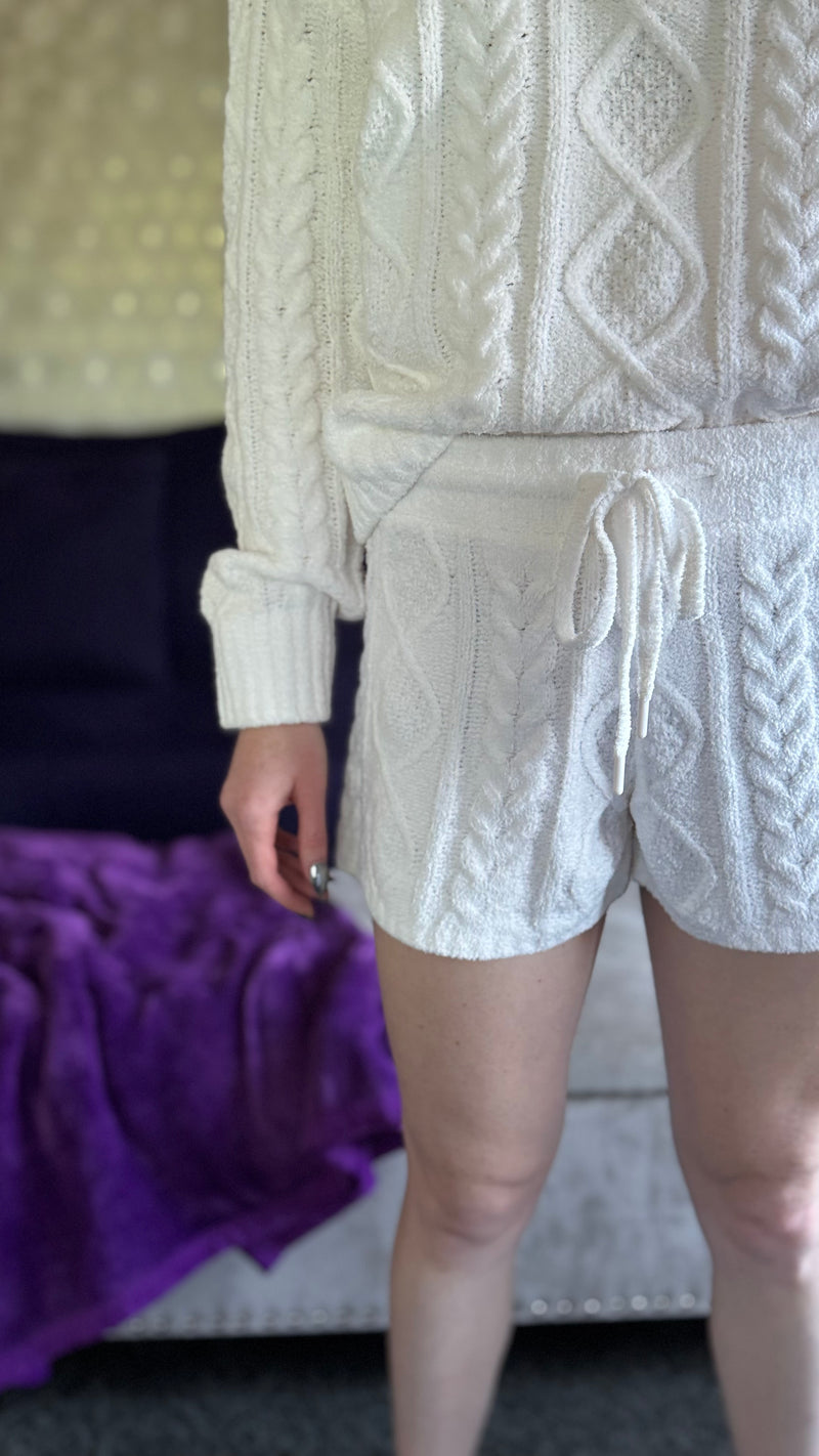 PJ Salvage Chenille Cable Cozy Short