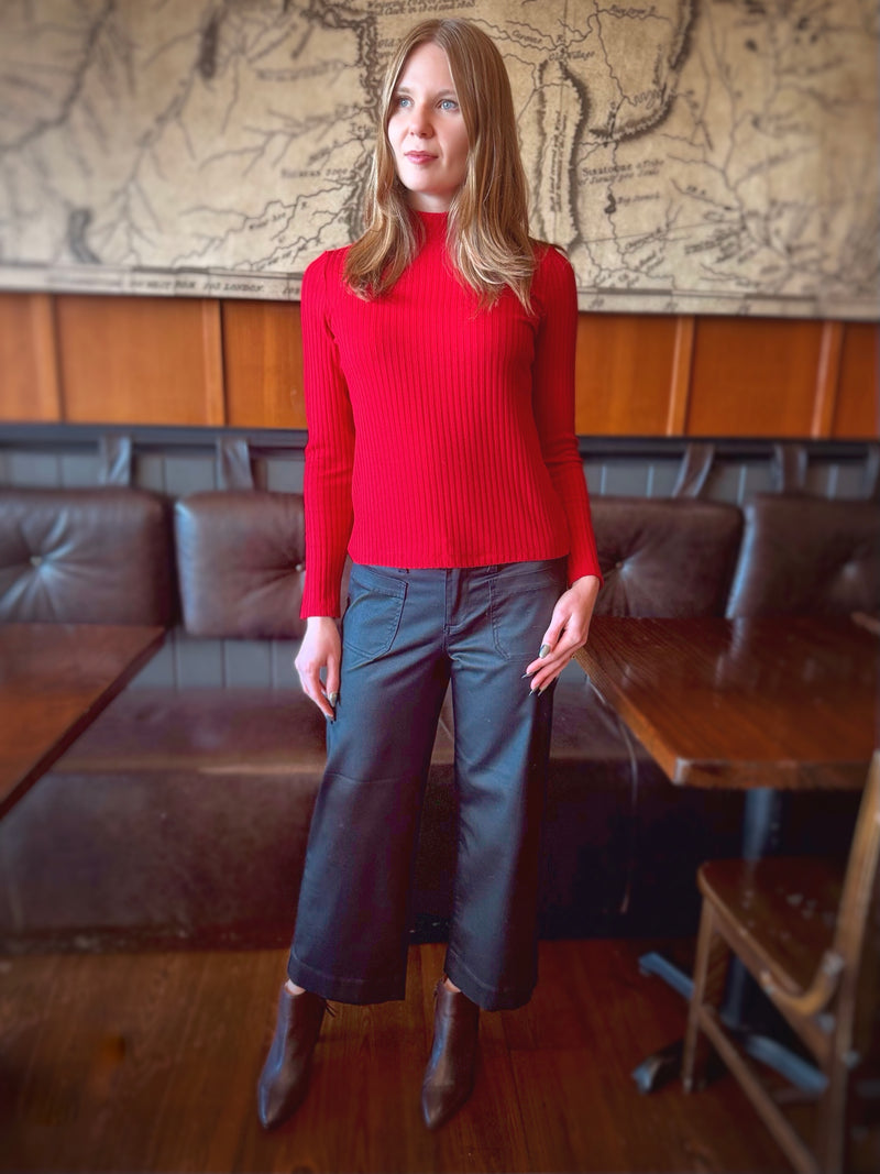 Liverpool Crop Wide Leg with Patch Pockets