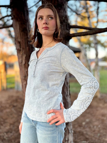 Henley Top with Buttons