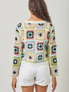 Mystree Crochet Button Up Jacket