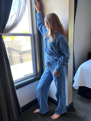 PJ Salvage Cozy Chenille Cableknit Pant