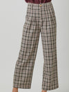 Plaid Wide Leg Pant