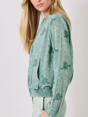 Embroidered Bomber Jacket