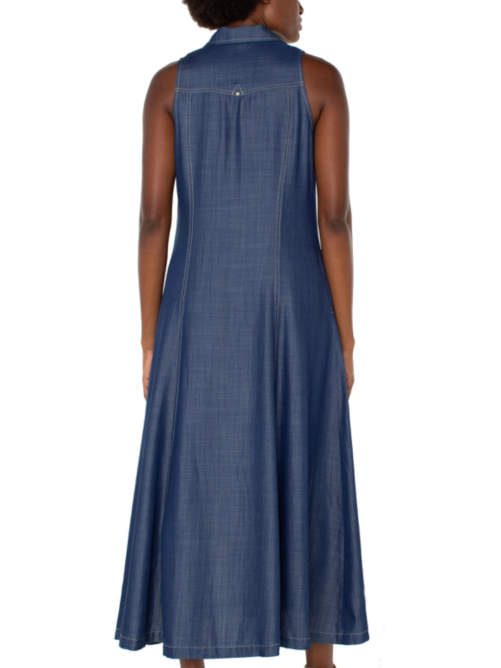 Sleeveless Button-down Maxi Dress