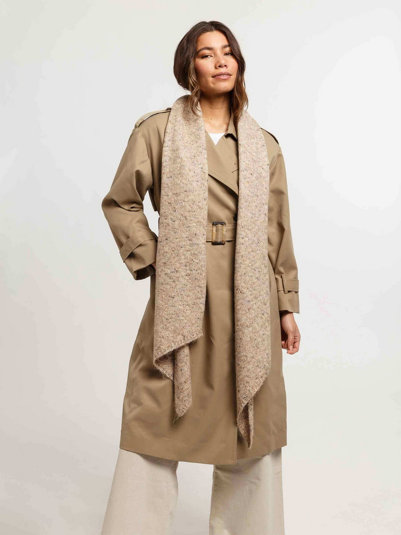 Fraas Tweedy Lurex Bias Scarf