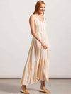 Linen Lemon Striped Maxi Dress