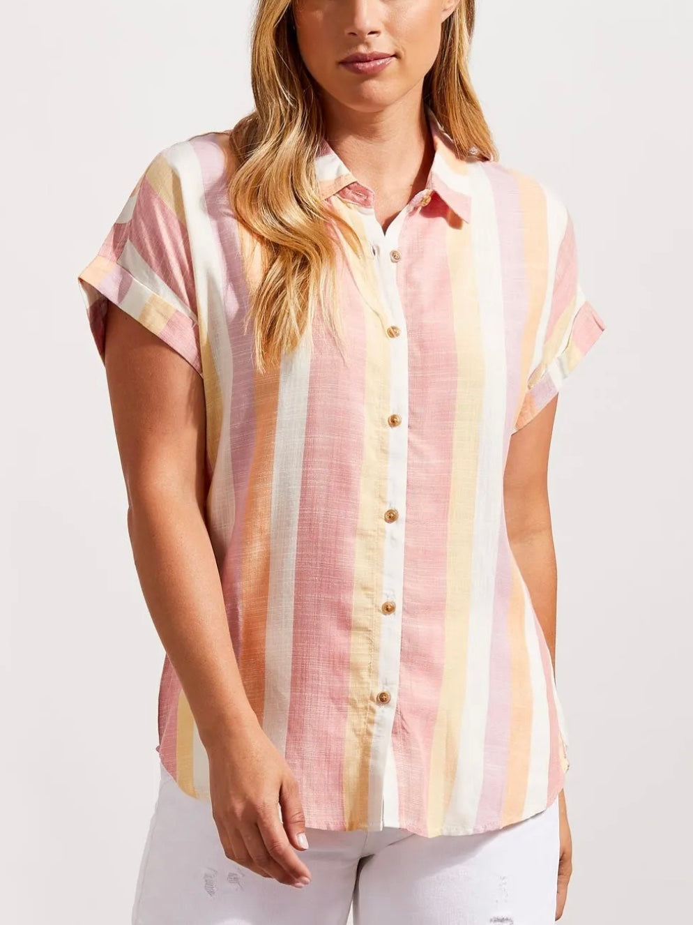 Sorbet Striped Button-Down Shirt