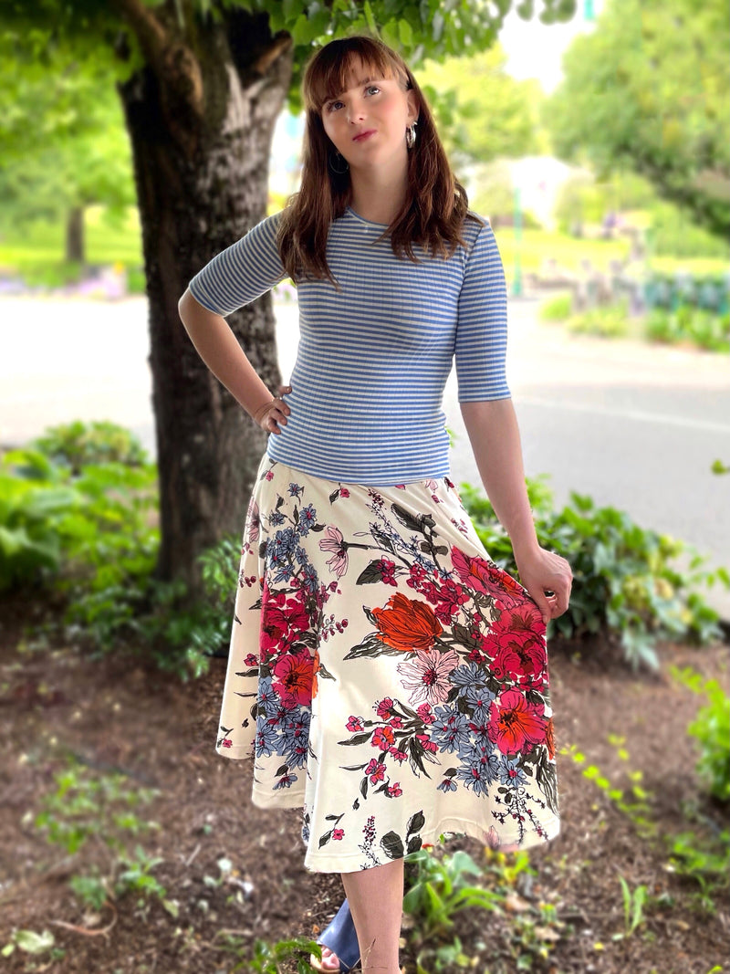 Ameri FLORET POPCORN SKIRT-