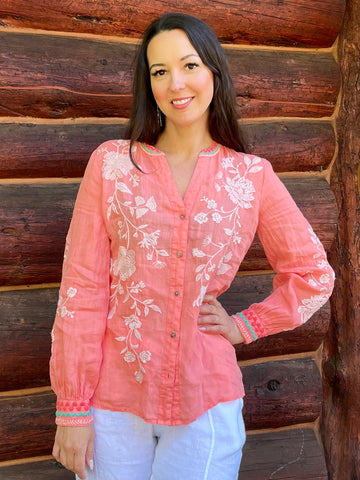 Johnny was elim 2024 velvet peasant blouse