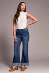 Tribal Brooke Cuffed Palazzo Jeans