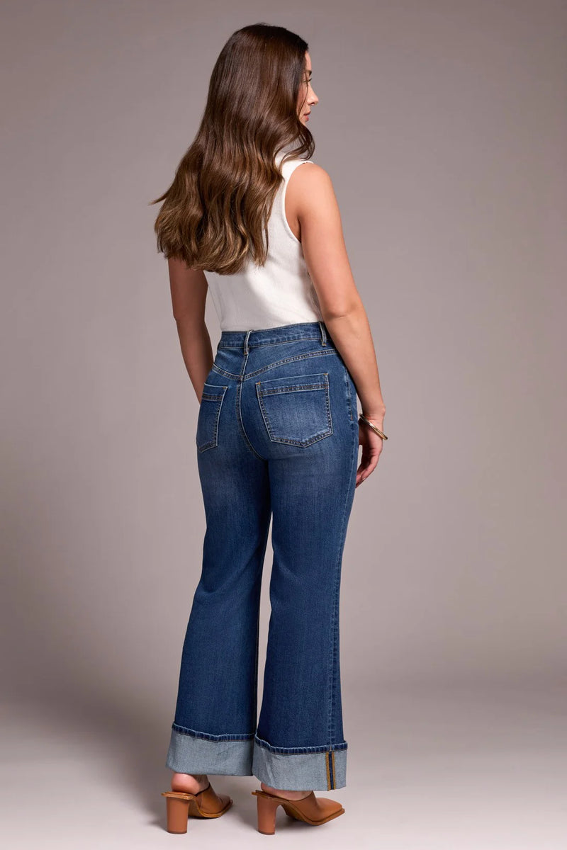 Tribal Brooke Cuffed Palazzo Jeans