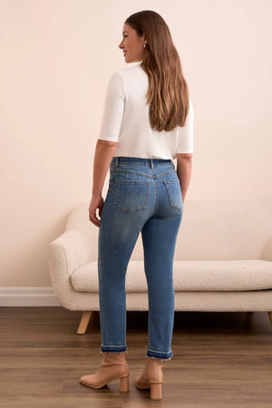 Tribal Sophia Curvy Micro Flare Crop Jeans
