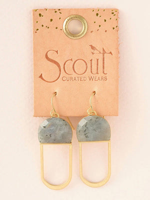 Modern Stone Chandelier Earring