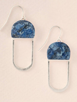 Modern Stone Chandelier Earring