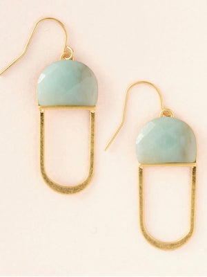 Modern Stone Chandelier Earring