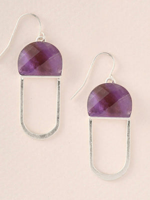 Modern Stone Chandelier Earring