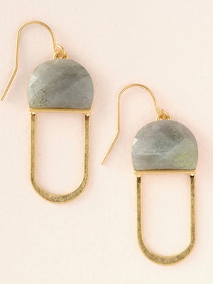 Modern Stone Chandelier Earring